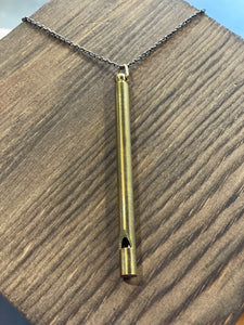 Brass Whistle Necklace