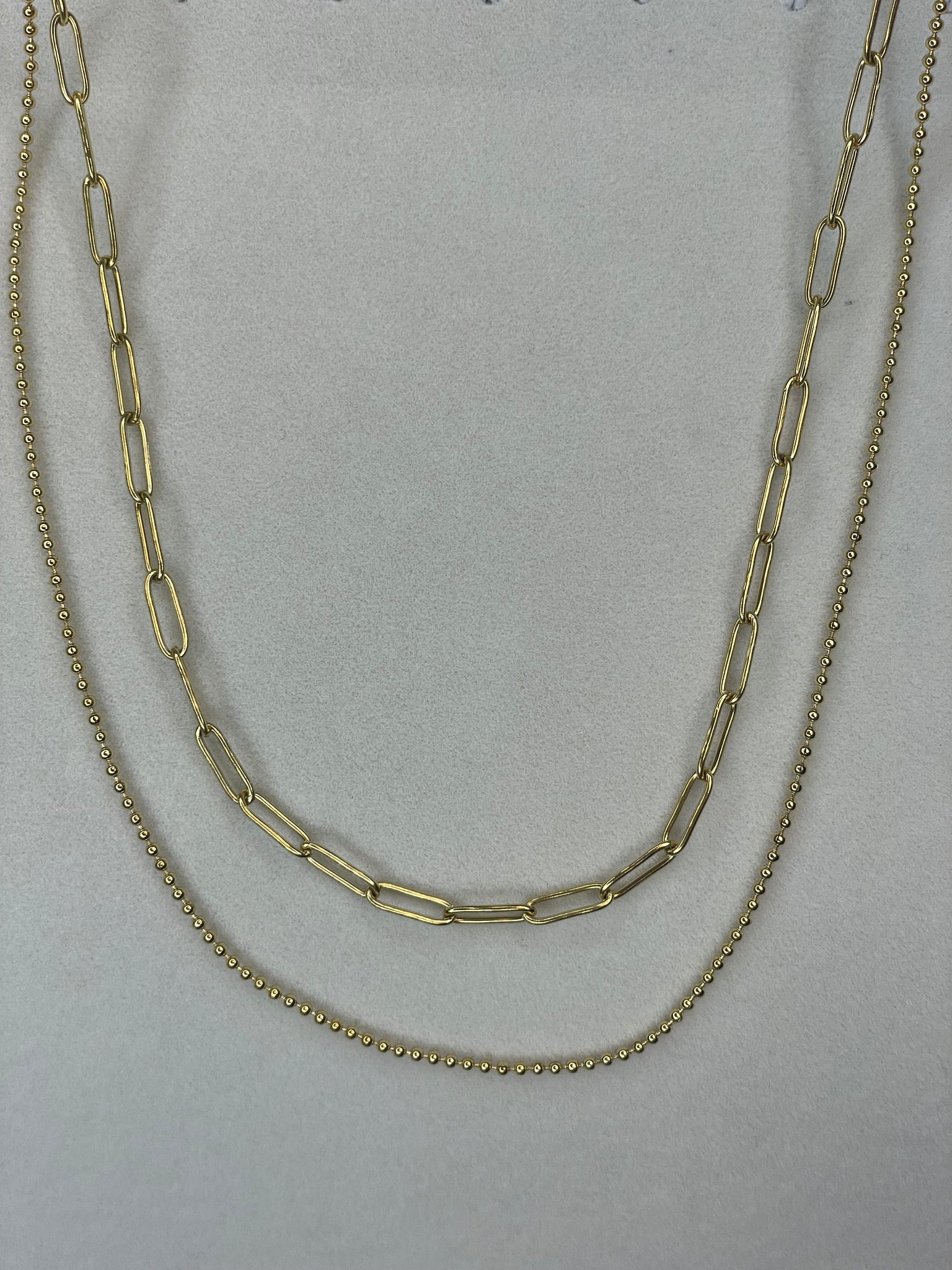 2 Chain Layering Necklace