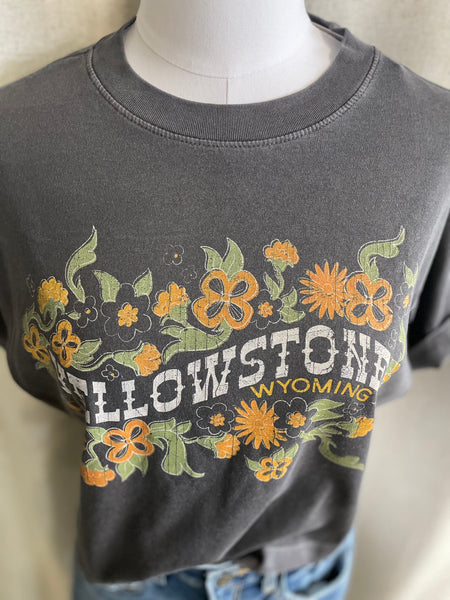 Yellowstone Floral Cropped Tee