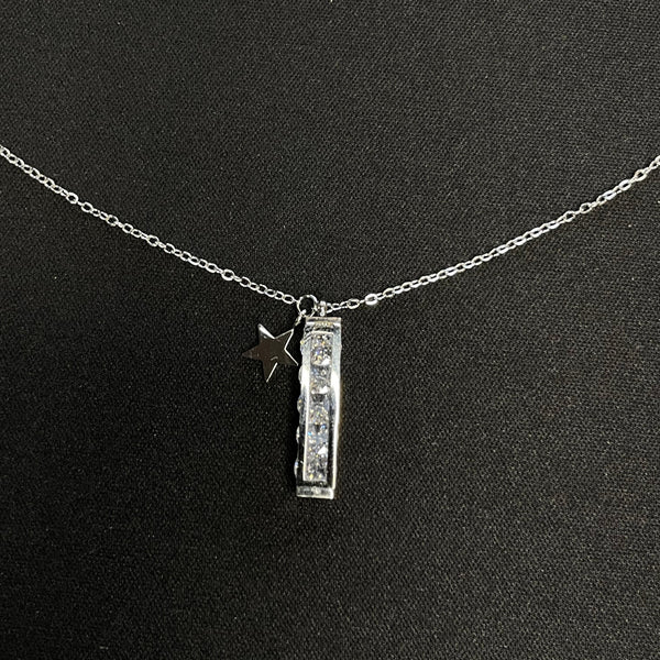 Silver Bling Bar Necklace