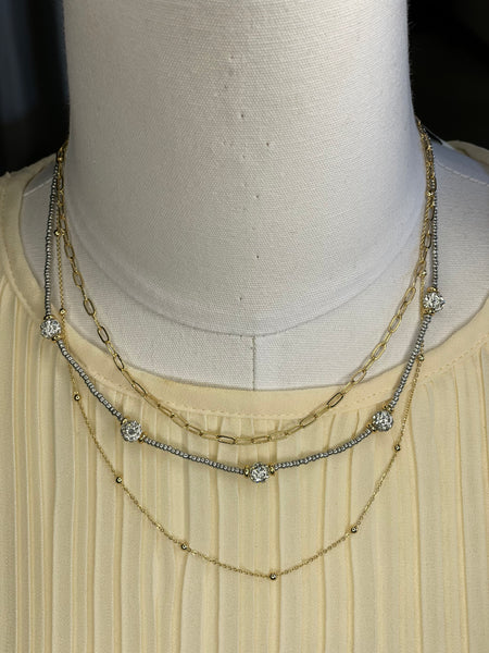 Zara 3-Chain Necklace