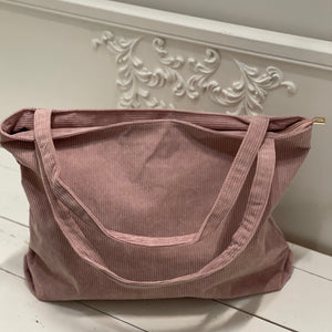 Hendrix Corduroy Tote - Dusty Rose