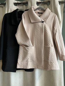 Textured One Buttoned Jacket