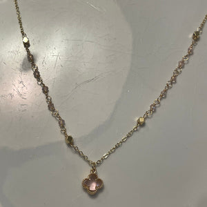 Cade Pink Charm Necklace