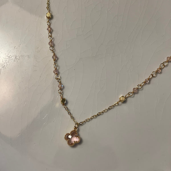 Cade Pink Charm Necklace