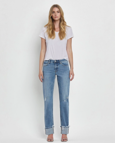 Evelyn Cuffed Denim