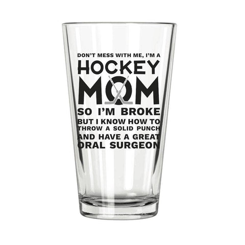 Hockey Mom Pint Glass