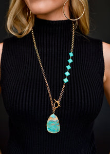 Landry Gold & Turquoise Necklace