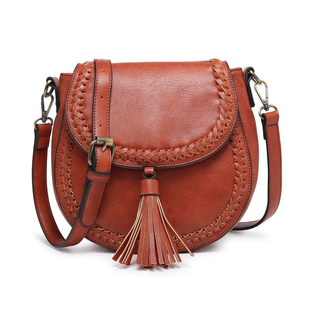 Penelope Saddle Bag w/ Braided Detail