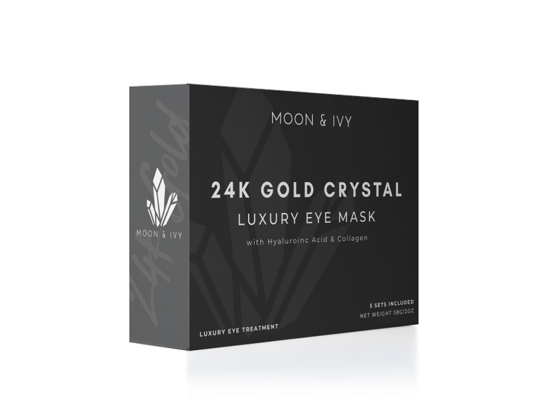 24K Gold Crystal Eye Mask - Set of 5
