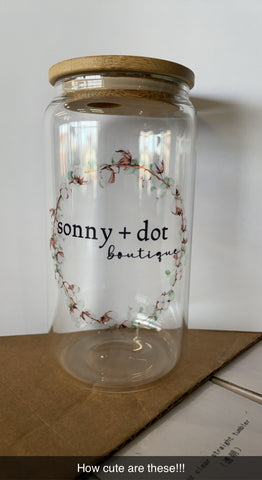 16oz. Sonny + Dot Logo Glass Can